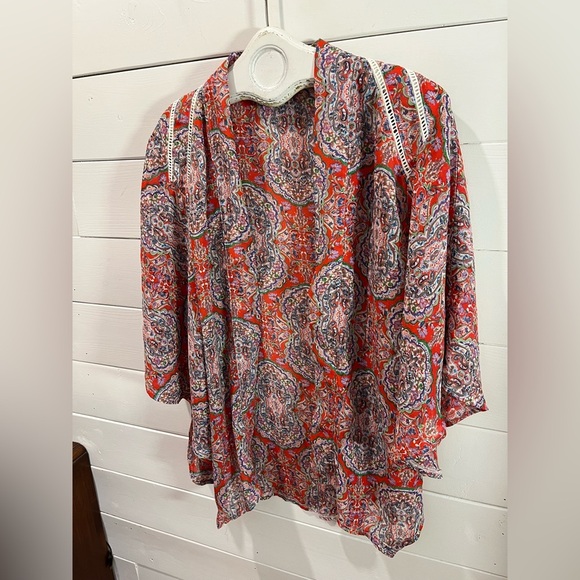 TOBI • Boho Printed Kimono Blouse • Size M - Picture 4 of 9